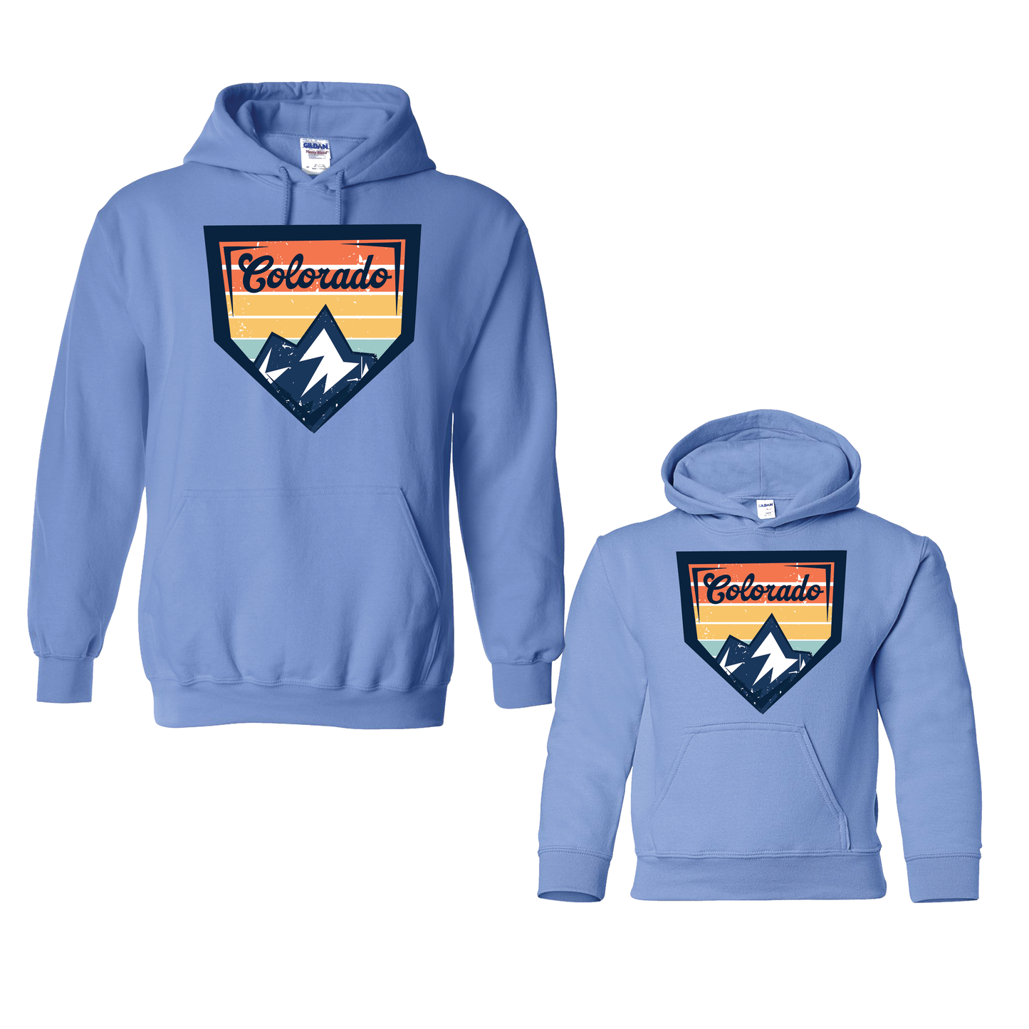 Colorado Home Plate Gildan Hoodies and Crewnecks