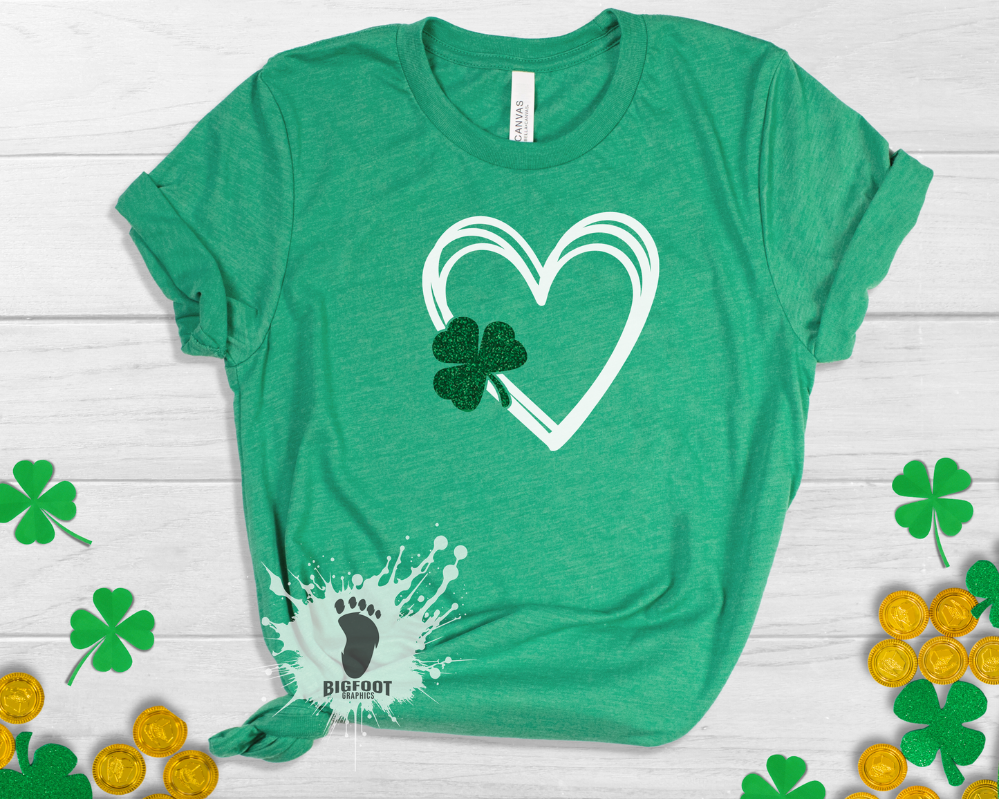 Shamrock Heart - EL1 Leprechaun Legends - PRESALE - Youth Tshirt or Long Sleeve
