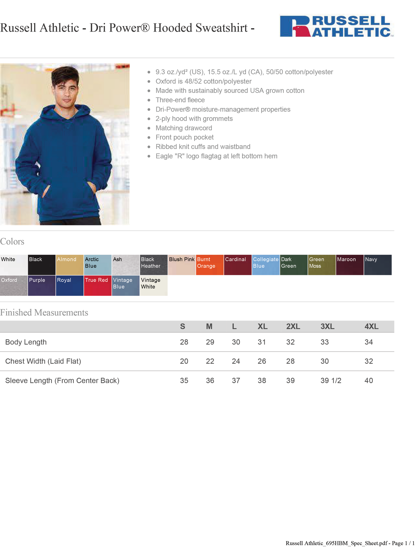 RMQMA Hoodie - Russell Athletic 9.3 oz (Adult)