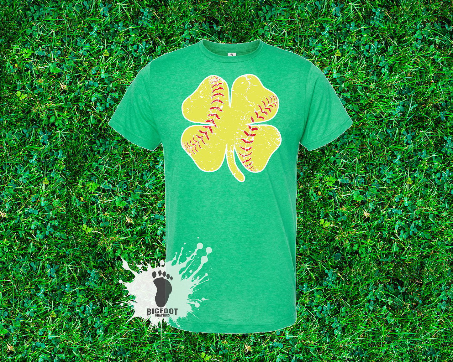 Softball Clover - EL1 Leprechaun Legends - PRESALE - ADULT Tshirt or Long Sleeve